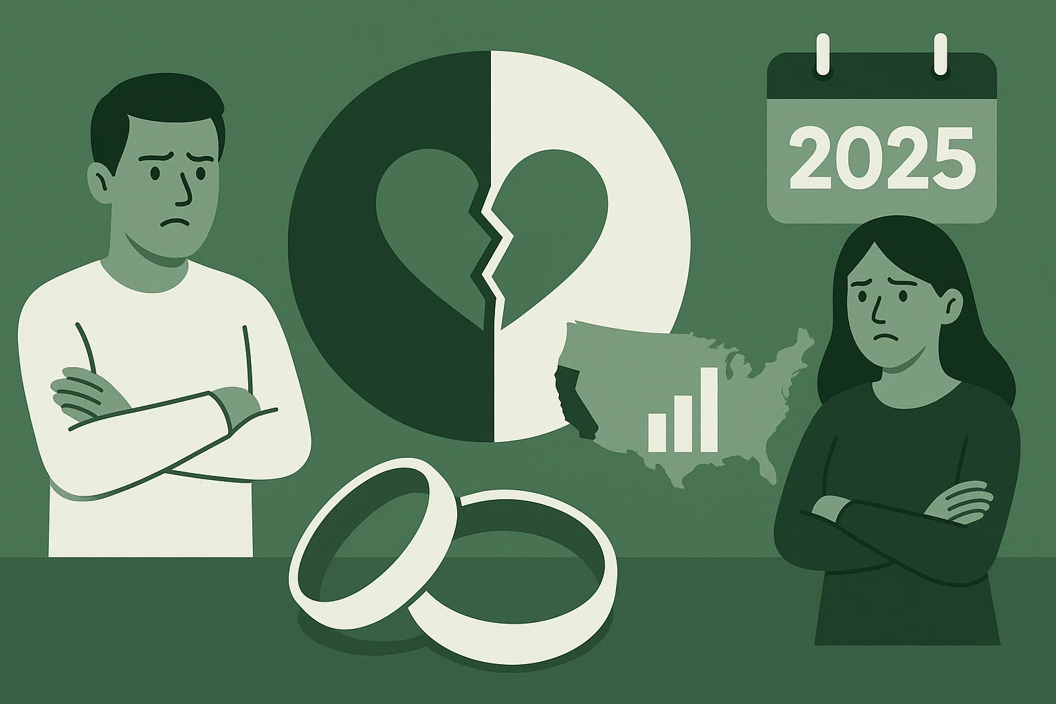 What Percentage of Marriages End in Divorce?: An Examination of Divorce Rates and Their Correlates in the United States and California (2025)