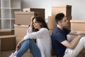 A couple moving one spouse out of the home during a divorce.